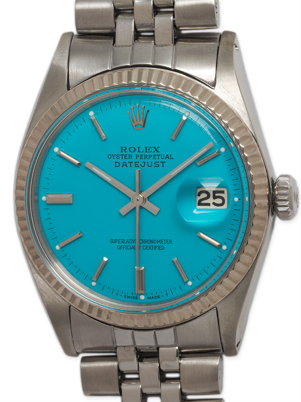 Rolex SS Datejust ref 1601 circa 1964 "Turquoise"