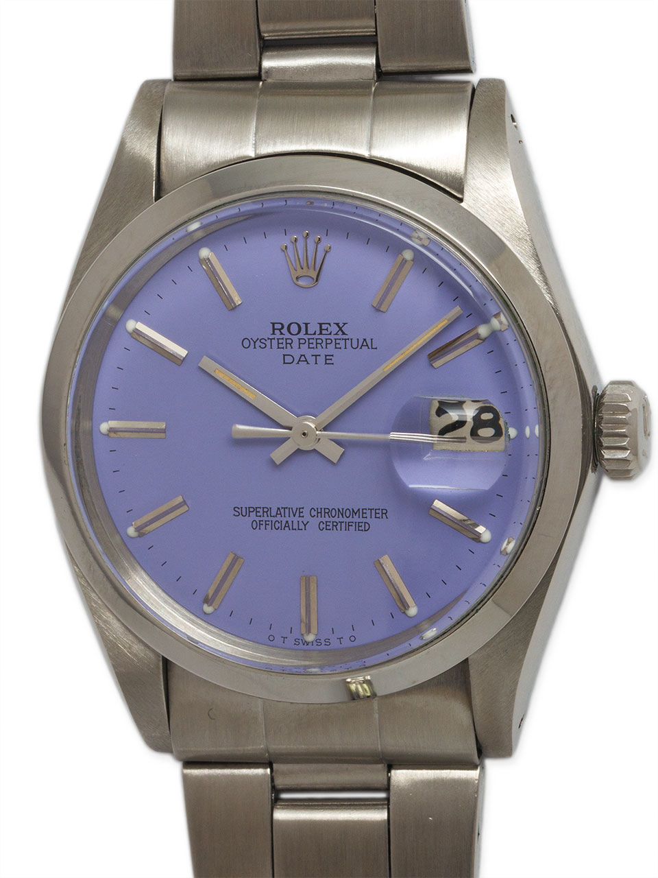 Rolex SS Oyster Perpetual Date circa 1972 "Lavender"