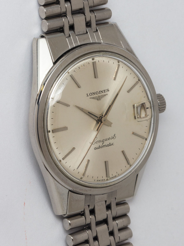 Longines Conquest Automatic Stainless Steel circa late 1960's