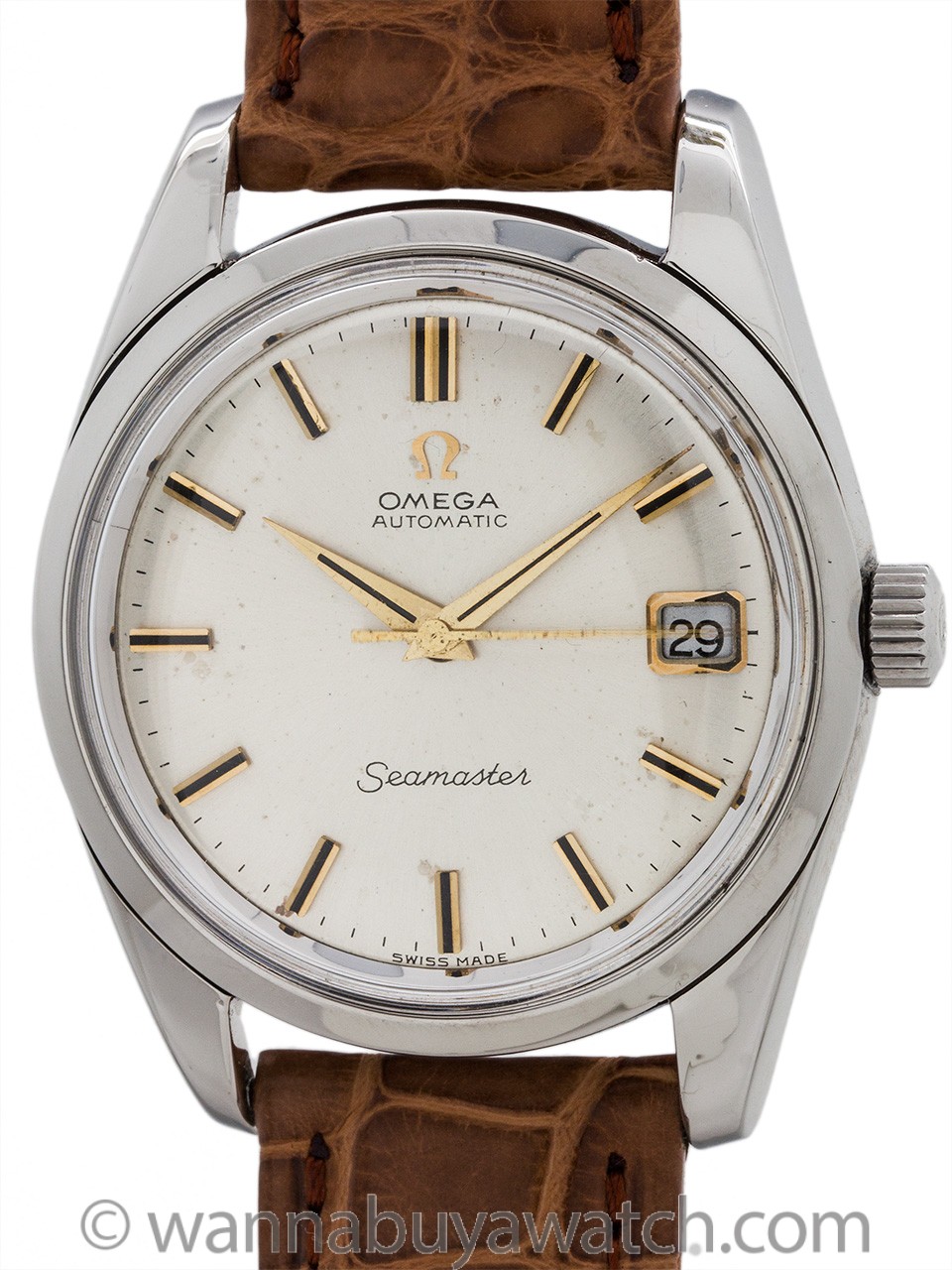 watchsteez.com – 1960s omega seamaster automatic watch ref. 166.010  (luminous model)