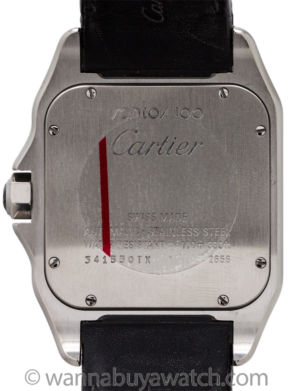 Cartier Santos 100 Stainless Steel ref 2656 Strap and Deployment with Box