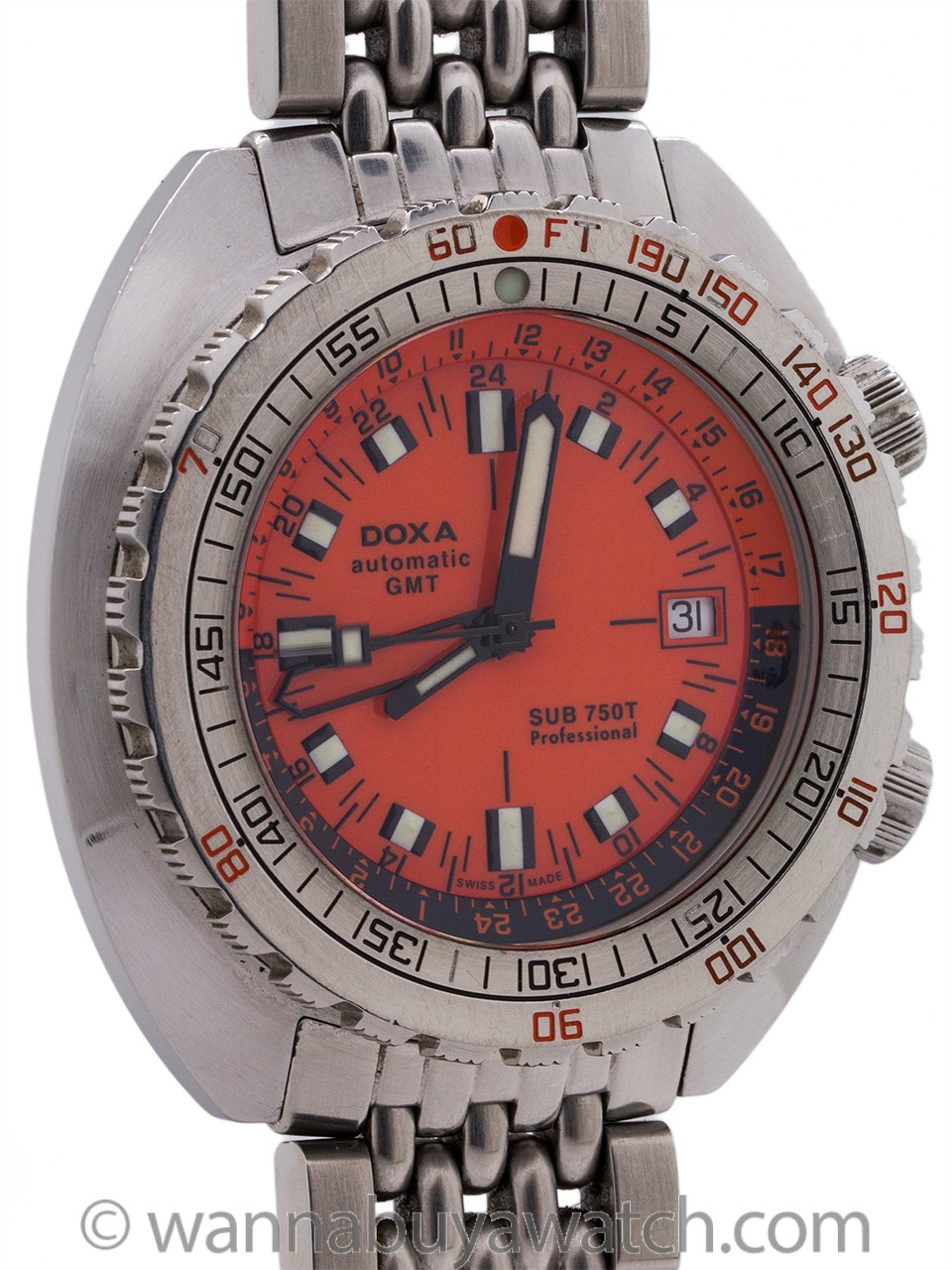 DOXA Sub 750T GMT Box and Papers 2007