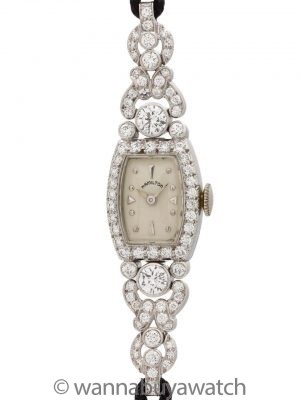 Lady Hamilton Platinum & Diamond Dress Watch 1.50ct circa 1950’s