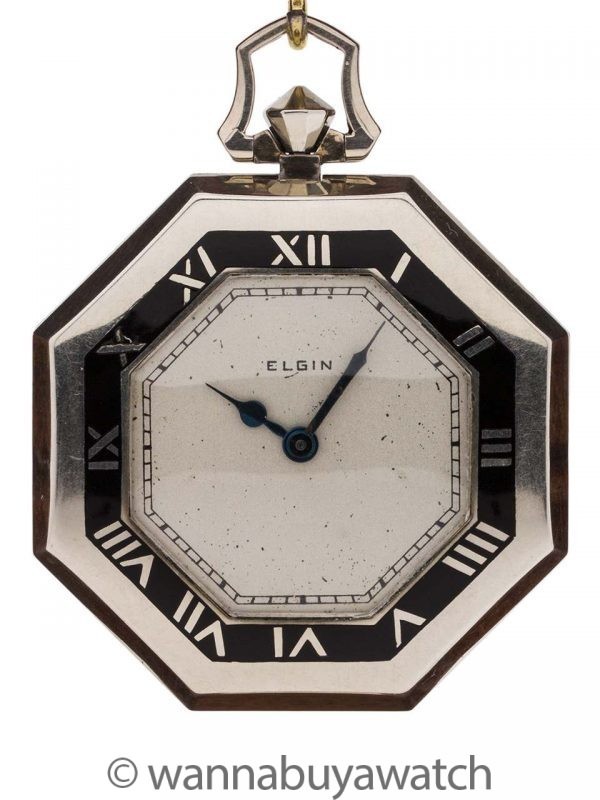 Elgin Pocket Watch Art Deco circa 1930's