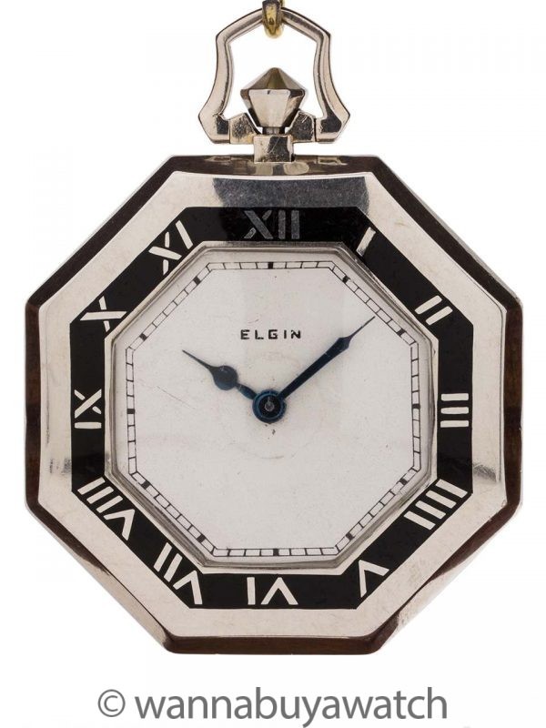 Elgin Pocket Watch Art Deco circa 1930's