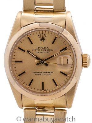 Rolex Midsize Datejust ref 6827 18K YG circa 1981