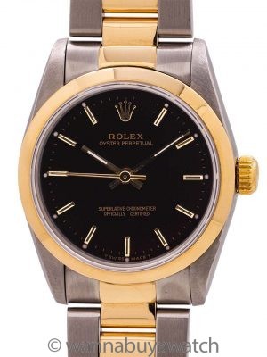 Rolex Oyster Perpetual SS & 18K Midsize ref 67513 circa 1990