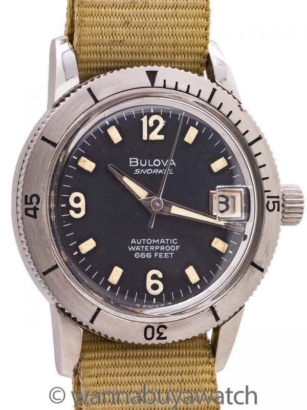 Bulova Diver’s “Snorkel” ref# 386-3 666 Feet circa 1960’s