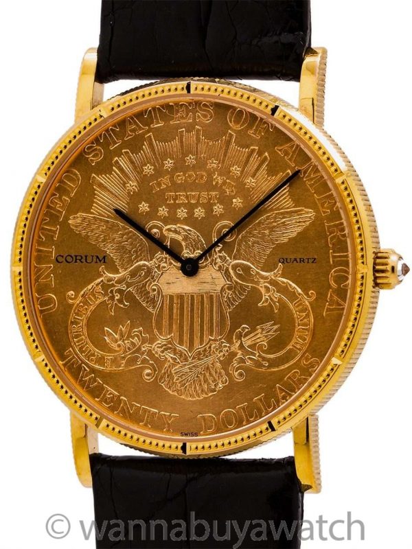 Corum $20 U.S. Gold Coin Watch circa 1980’s