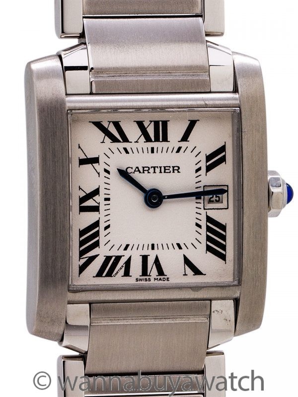 Cartier Tank Francaise MIdsize Stainless Steel circa 2000's