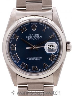 Rolex Datejust ref 16200 Blue Roman circa 2003
