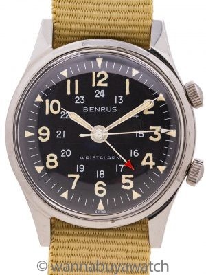 Benrus “Bullitt” Wrist Alarm ref 3021 Stainless Steel circa 1960’s