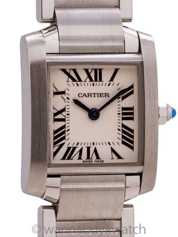 Cartier Lady's Tank Francaise Stainless Steel circa 2000's