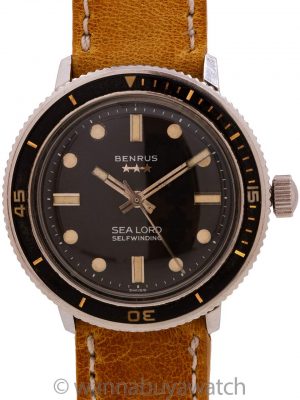 Benrus Sea Lord Diver’s ref 7092 circa 1960’s