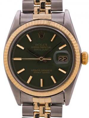 Rolex Datejust ref 1601 SS/14K YG “Army Green” circa 1970