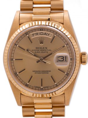 Rolex 18K YG ref 18038 Day Date circa 1986 MINT!