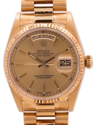 Rolex 18K YG ref 18038 Day Date circa 1986