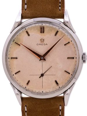 Omega Stainless Oversize ref 2603-2 Waffle Dial circa 1954