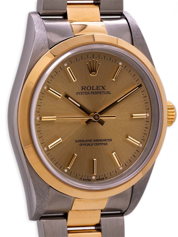 Rolex Oyster Perpetual ref 14203 SS & 18K YG circa 2000 with Papers