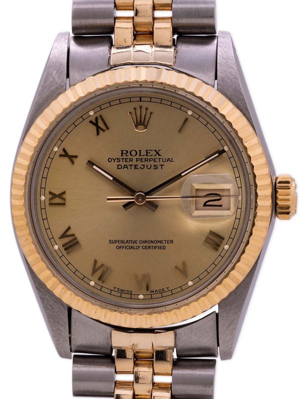 Rolex Datejust ref 16013 SS/18K YG Mint! circa 1986 Box & Papers