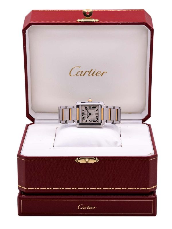 Cartier SS/18K YG Tank Francaise ref 2302 Man’s Automatic circa 2000’s Box & Papers
