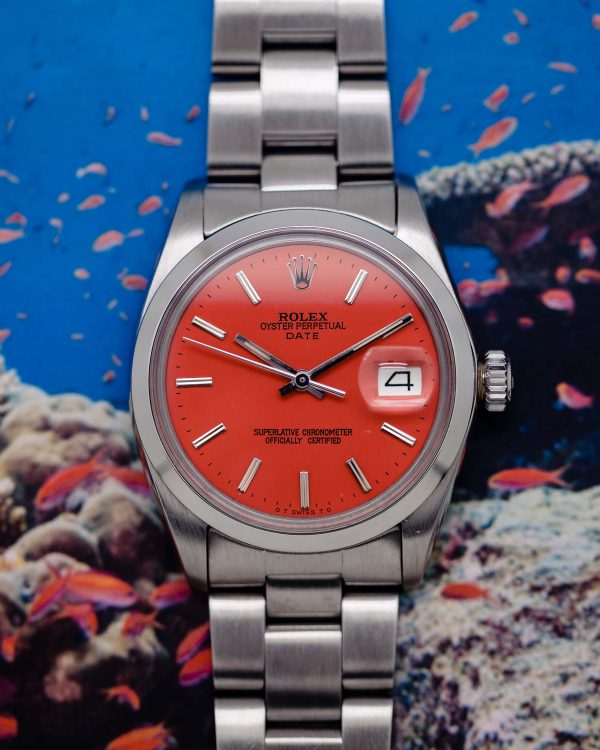 Rolex Oyster Perpetual Date ref 1500 “Coral” Dial circa 1971