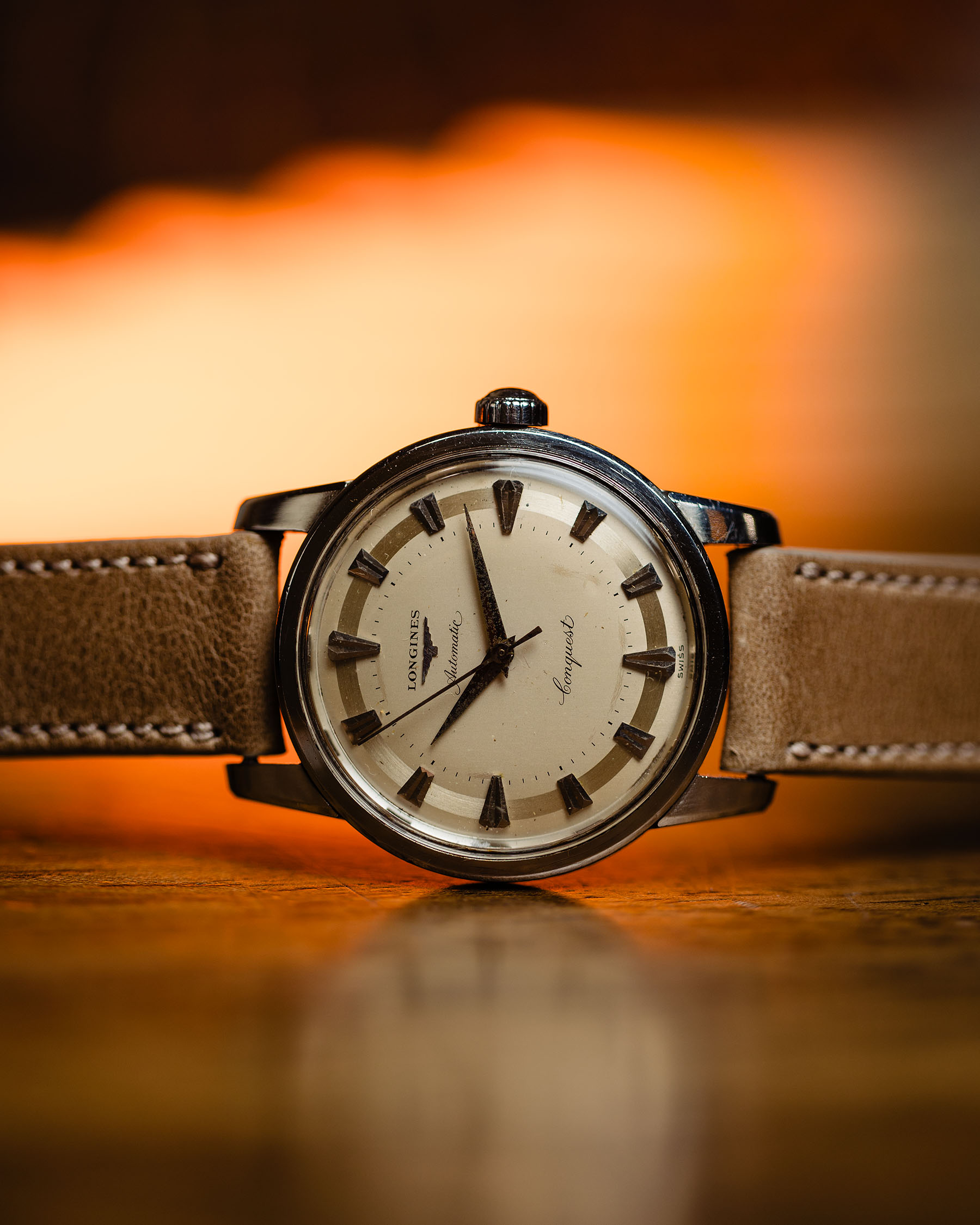 Longines Stainless Steel Conquest ref 9000-1 circa 1954